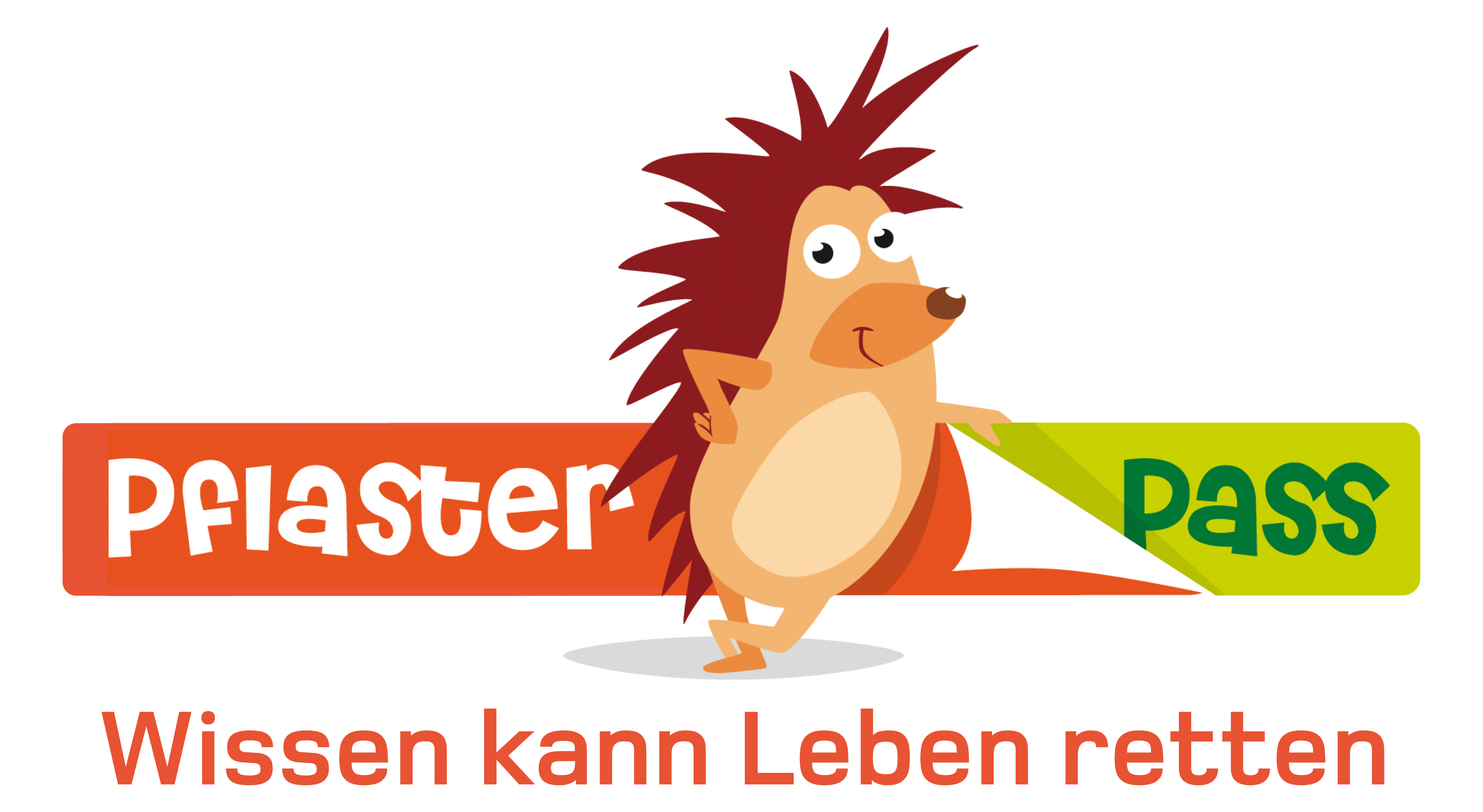 Logo Pflasterpass mit Schriftzug Wissen kann Leben retten